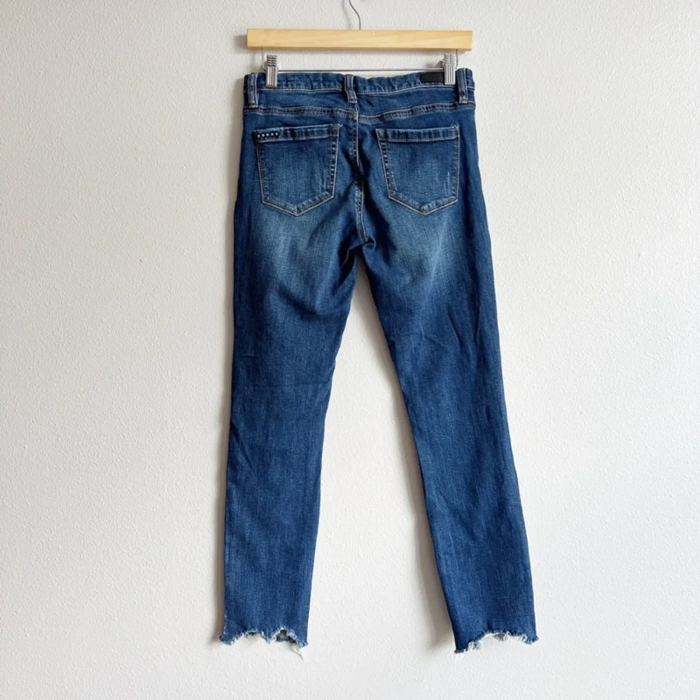 Blank NYC Intro Distressed Raw Hem Skinny Ankle Length Jeans Size 27